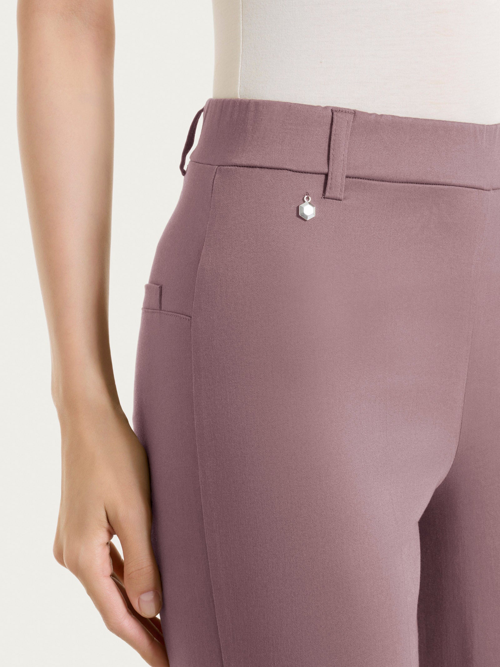 Ragno Satin Power pantalone flare alla caviglia Twilight Mauve