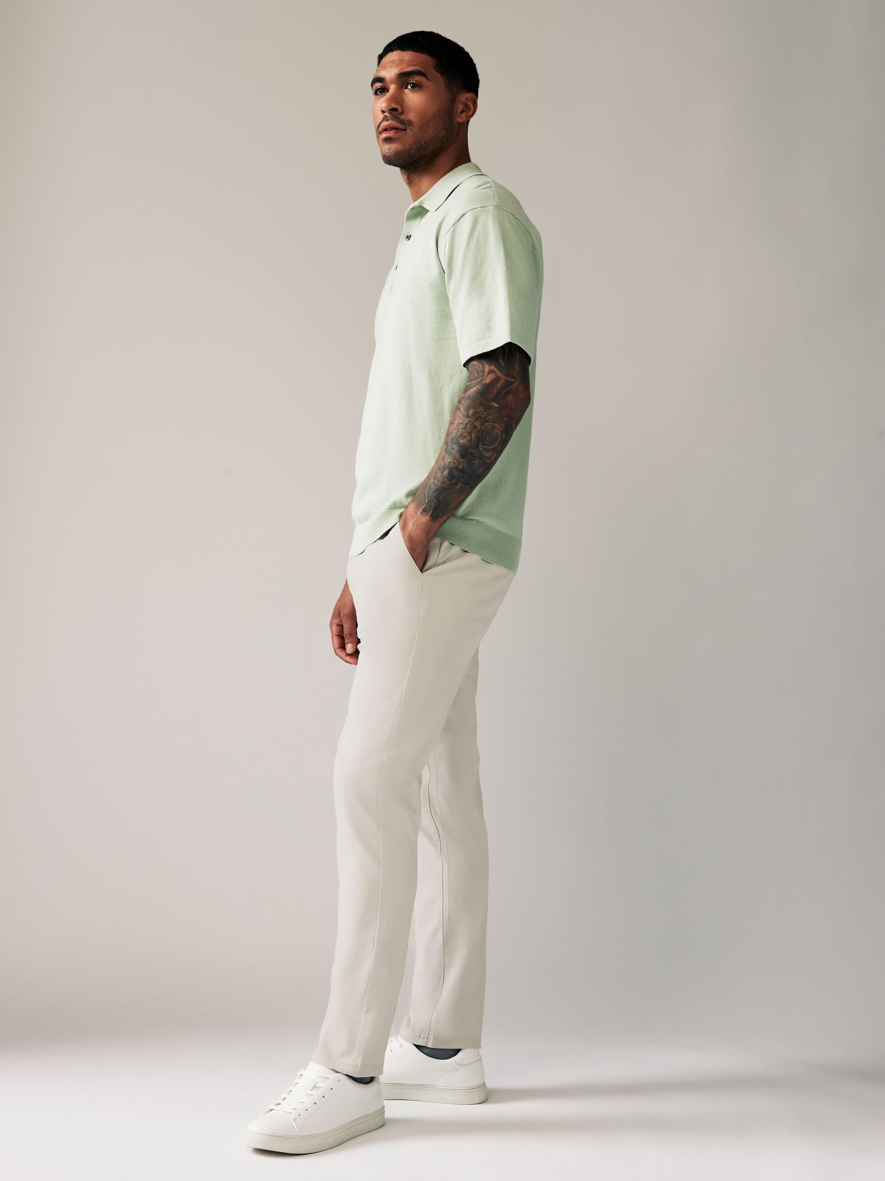Next chino slim elasticizzato uomo blu scuro cotone