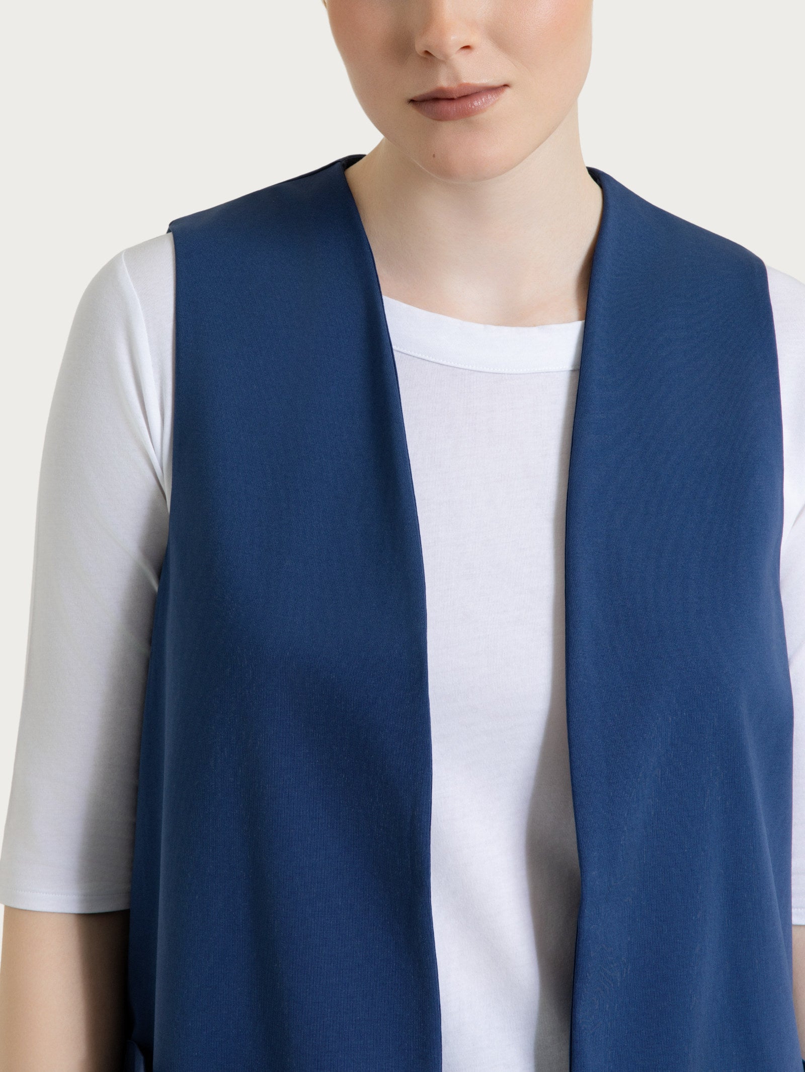 Ragno Compact Light gilet donna blu oceana aperto