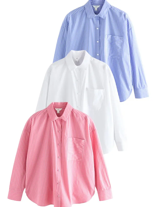Next The Set camicia donna 3 pezzi L a righe in cotone