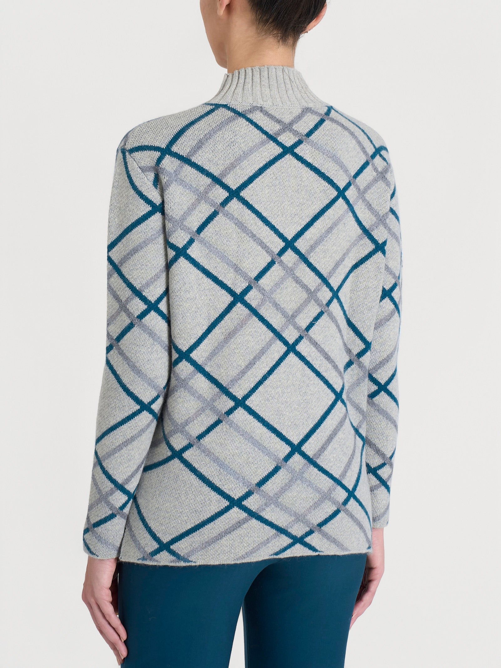 Ragno Natural Soft Lupetto Check Maglia Ghiaia Mel.