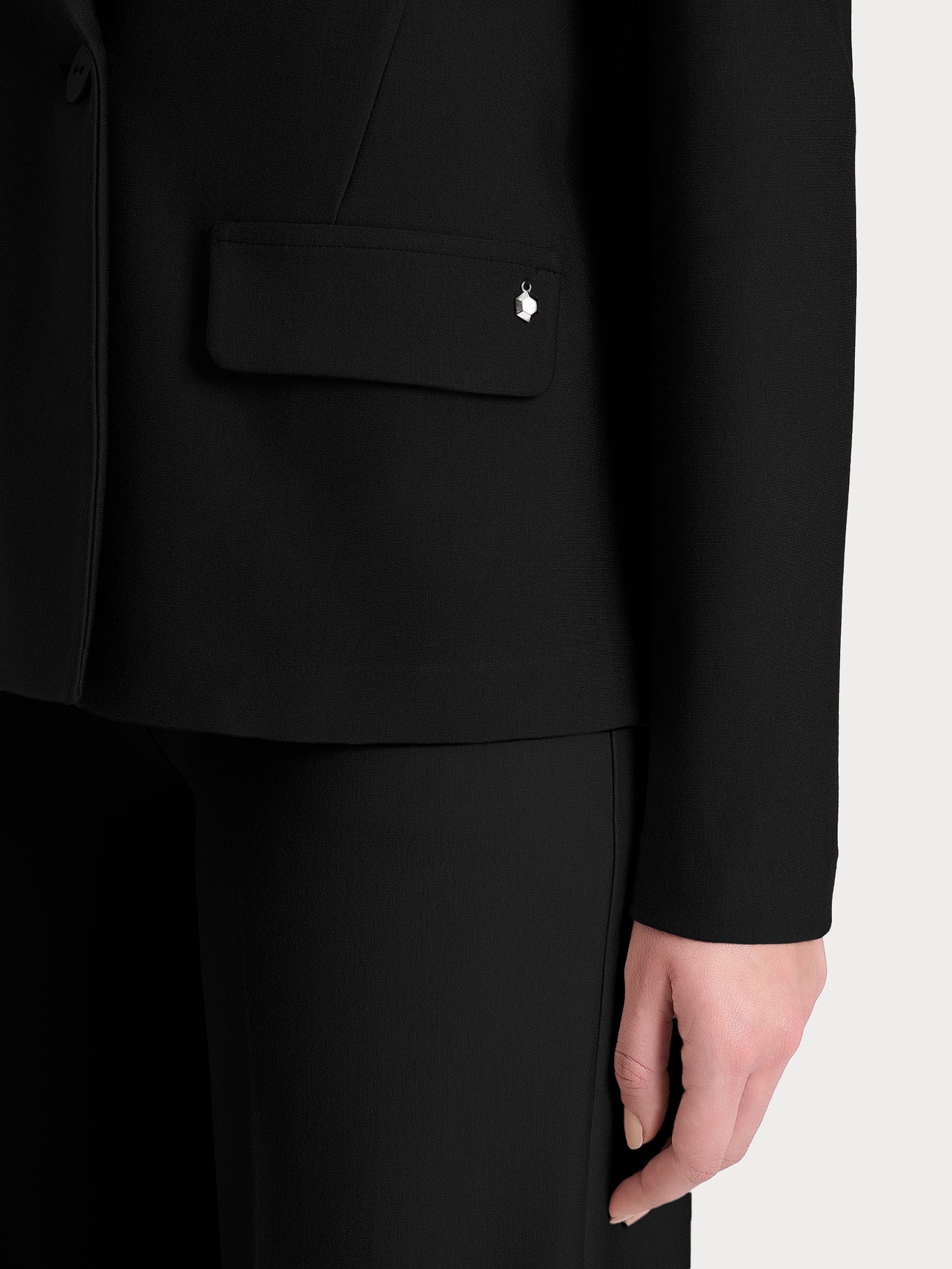 Ragno Compact Blazer Doppio Petto Donna Nero