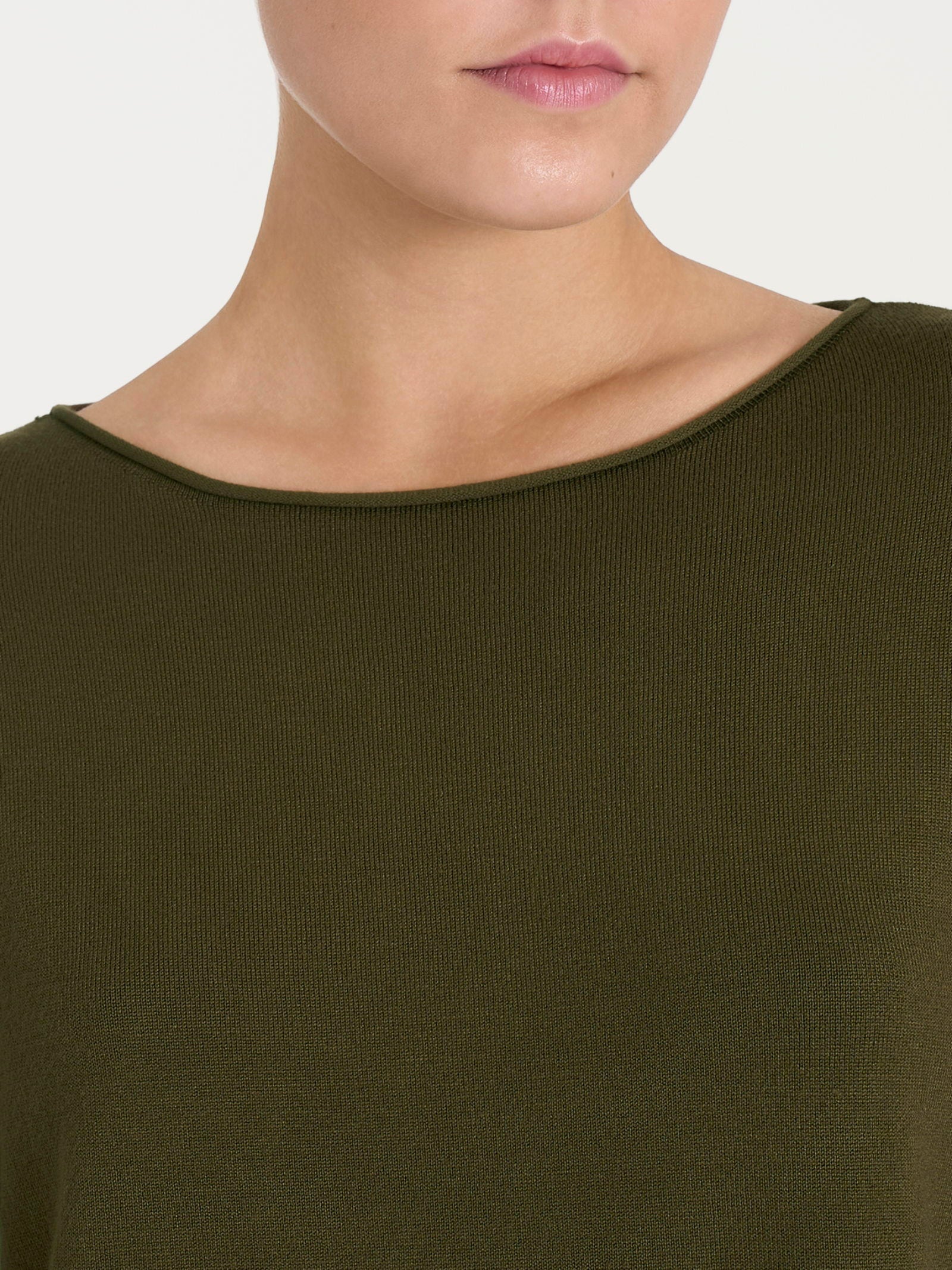 Ragno Four Seasons Maglia barchetta oliva asimmetrica