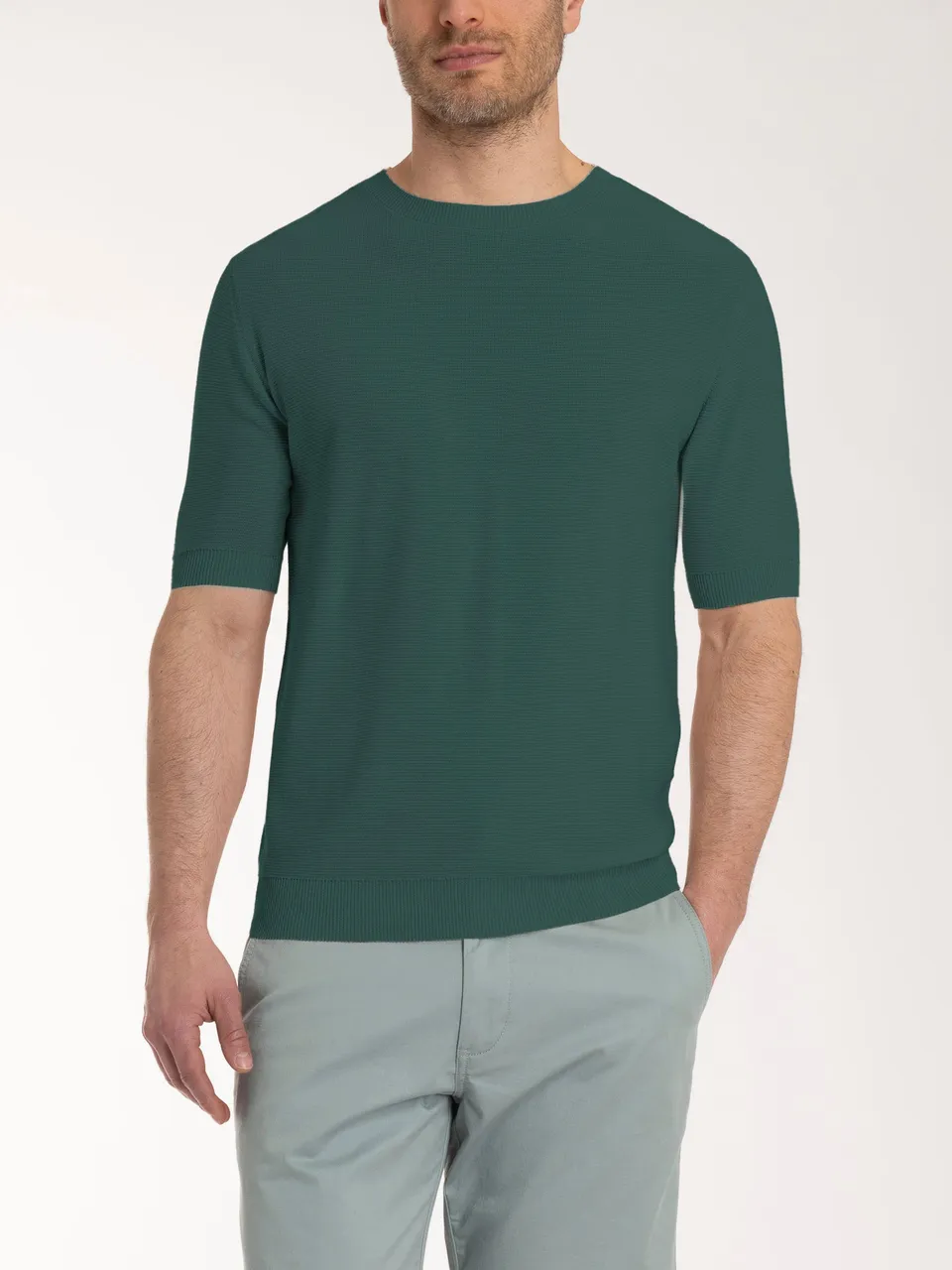 Ragno Puro Cotone Maglia Manica Corta Dark Forest