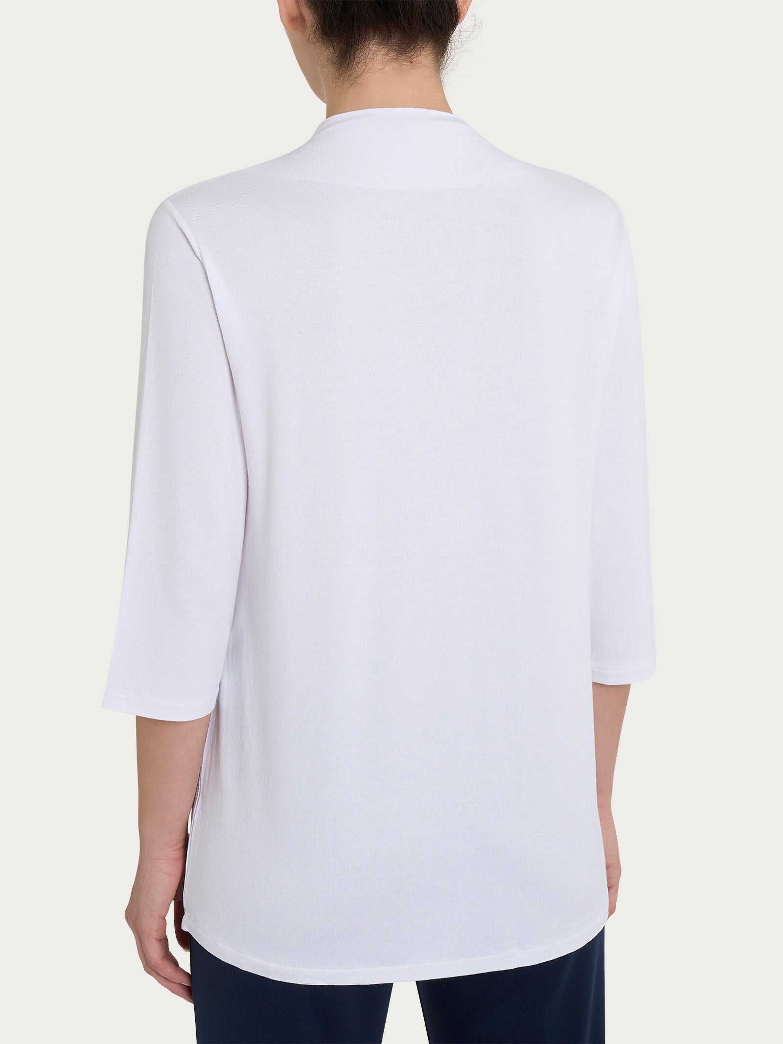 Ragno Viscosa Summer Maglietta scollo V manica 3/4 Bianco