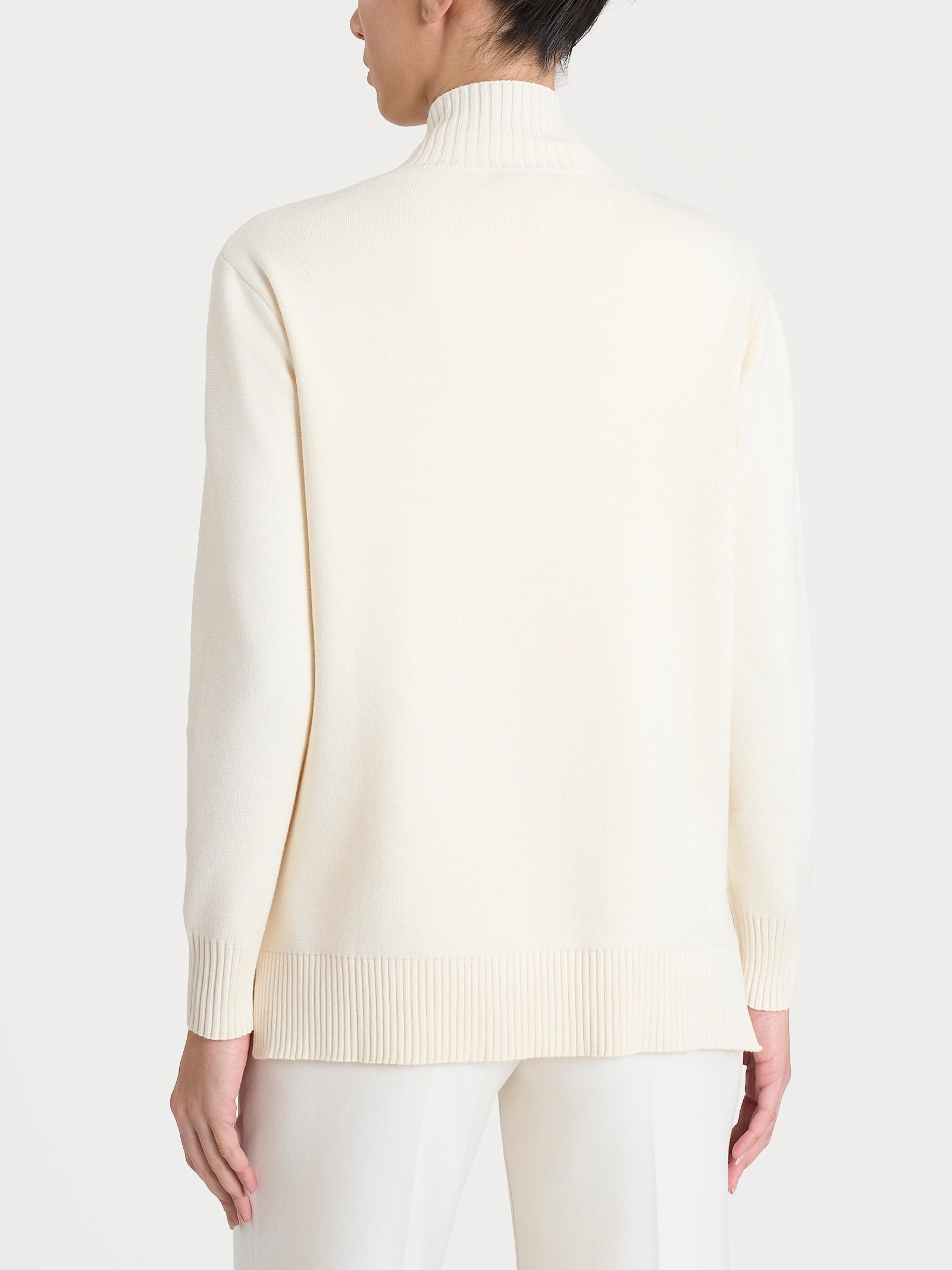 Ragno Four Seasons cardigan avorio Super Soft aperto boxy