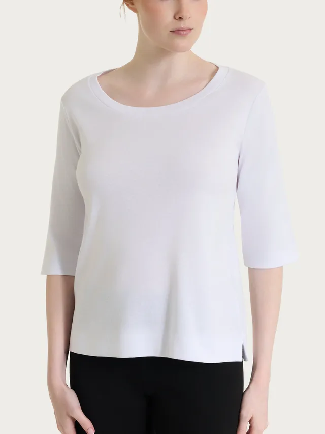 Ragno Eco Cotton Maglietta Manica 3/4 Bianco Cotone