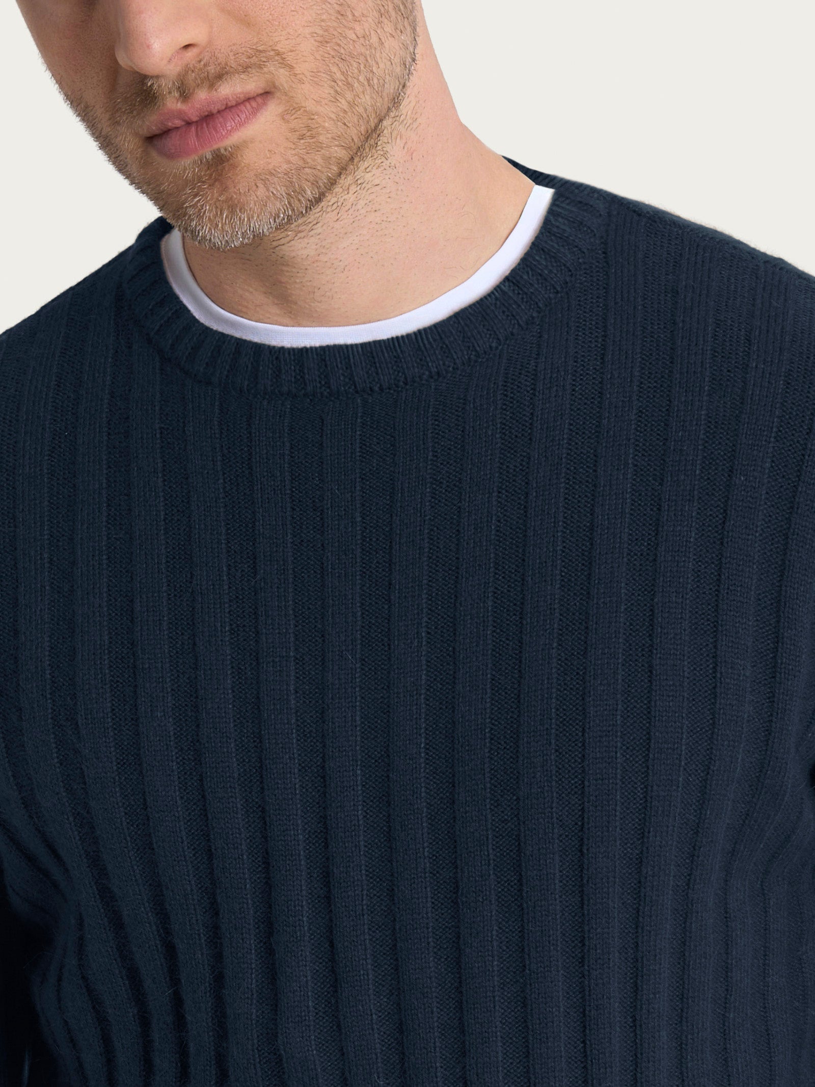 Ragno Natural Soft Pull Uomo Bleu girocollo costa