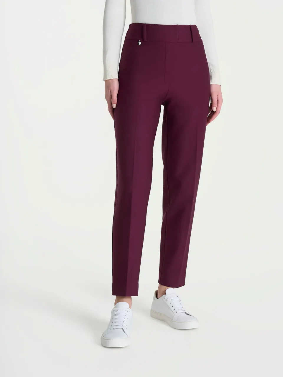 Ragno Compact pantalone carota donna Fig tapered elastico