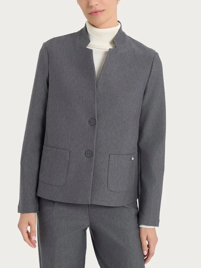 Ragno Compact Short Blazer donna ardesia mélange
