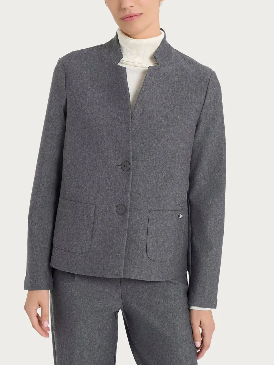 Ragno Compact Short Blazer donna ardesia mélange