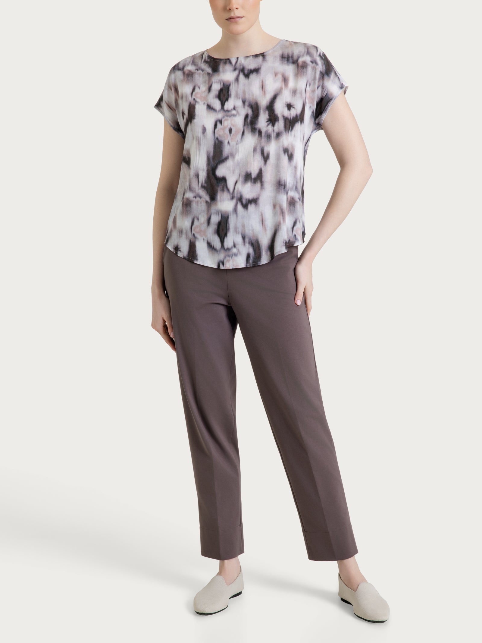 Ragno Blusa Donna Viscosa Fantasia Raisin