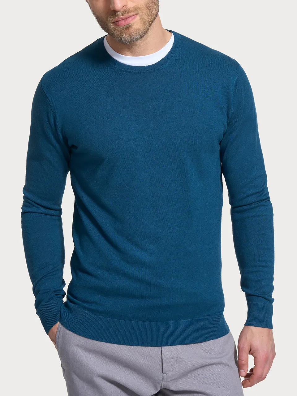 Ragno Four Seasons girocollo maglia uomo Reflecting Pond viscosa