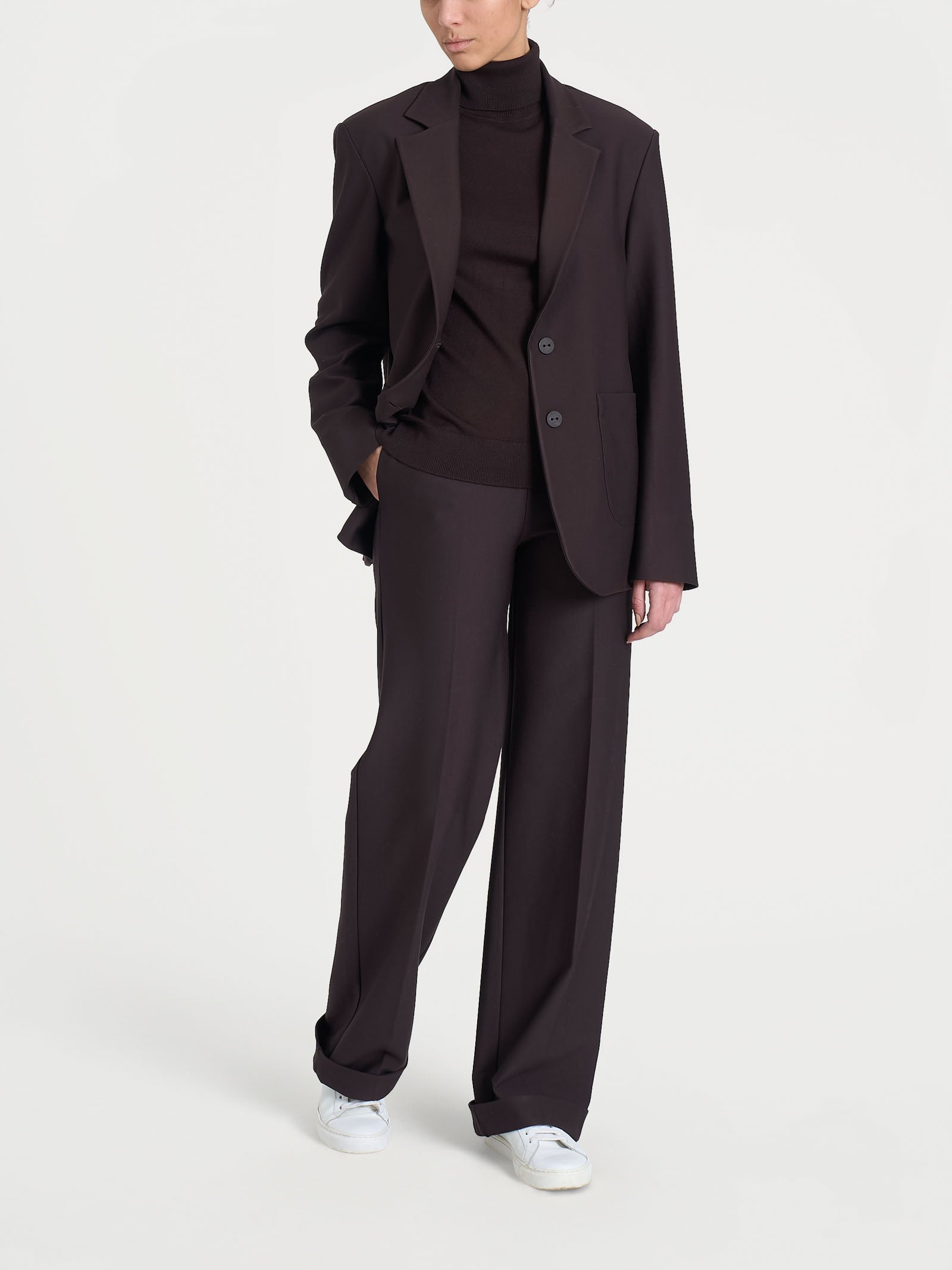 Ragno Compact Blazer Over Due Bottoni Chocolate Torte