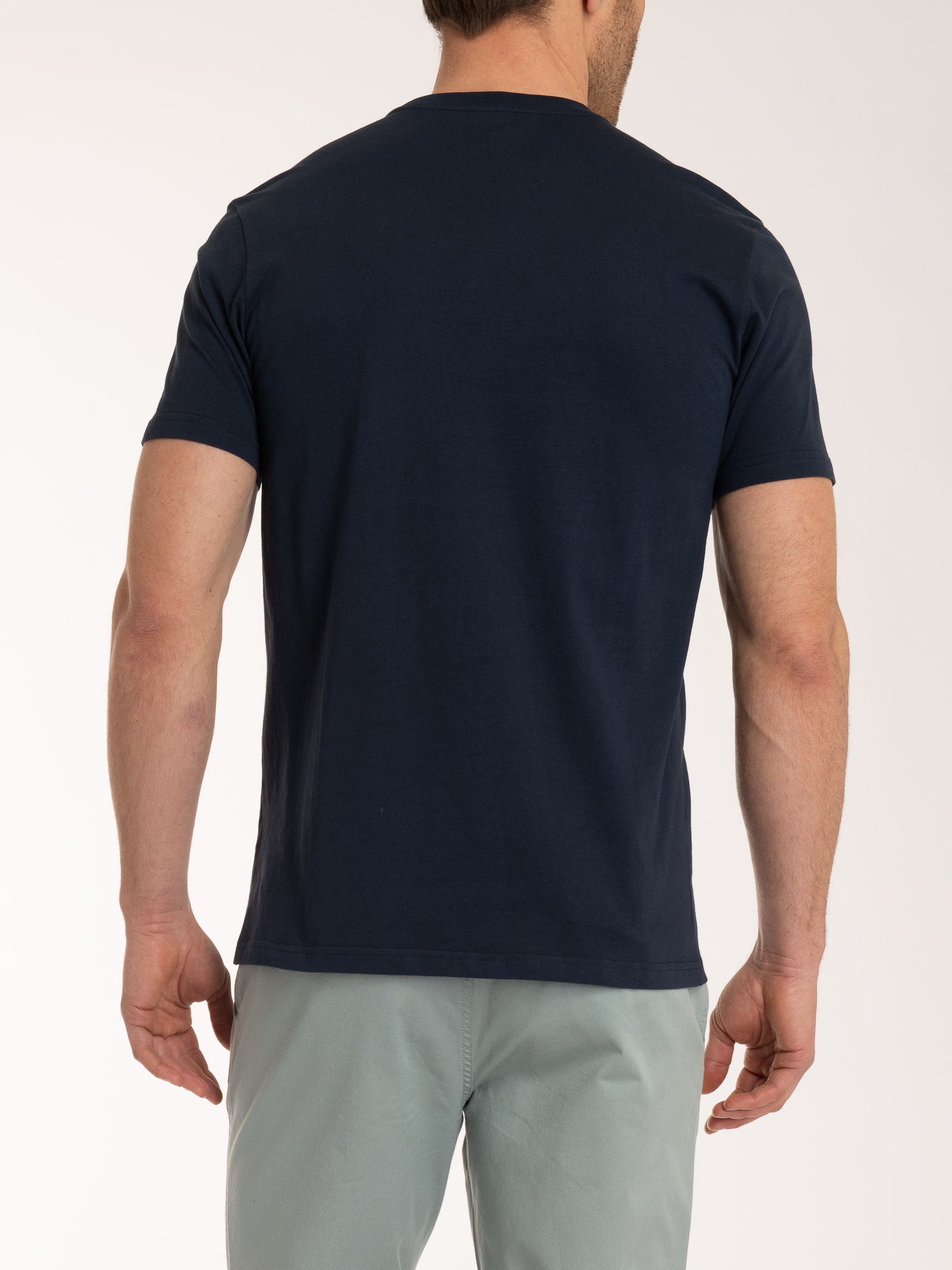 Ragno T-shirt girocollo jersey cotone blu regular