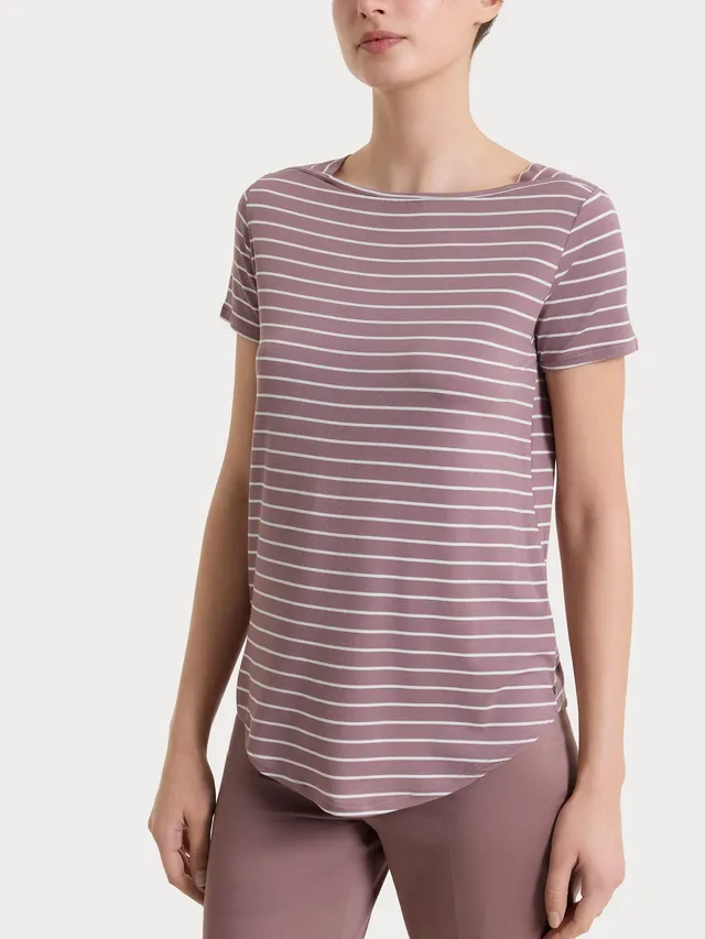 Ragno Summer Light Maglietta Righe Barchetta Twilight Mauve