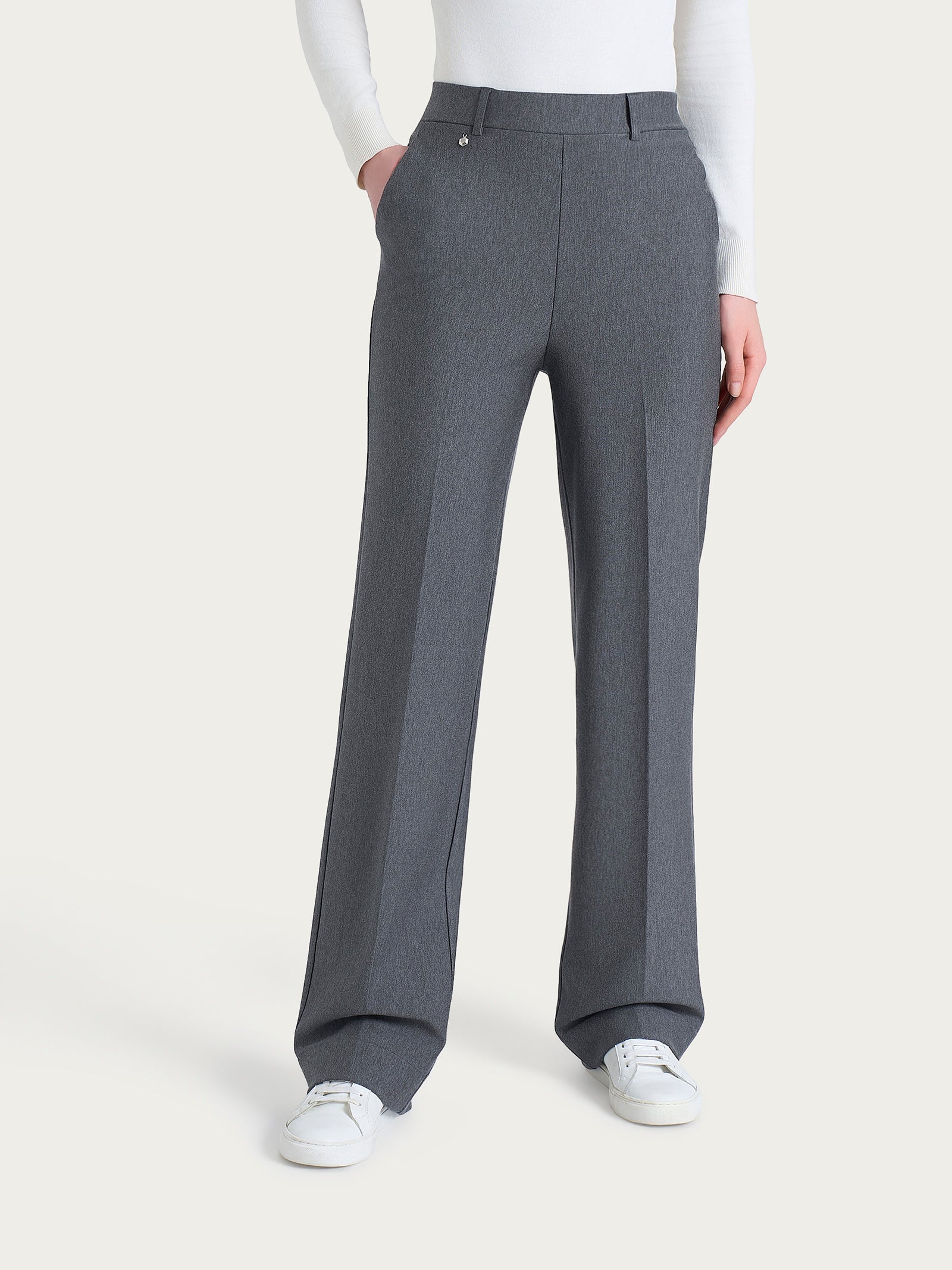 Ragno Compact The Wide Leg pantalone ardesia mel