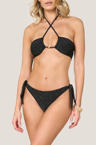Goldenpoint Lamè top bikini fascia imbottita lurex