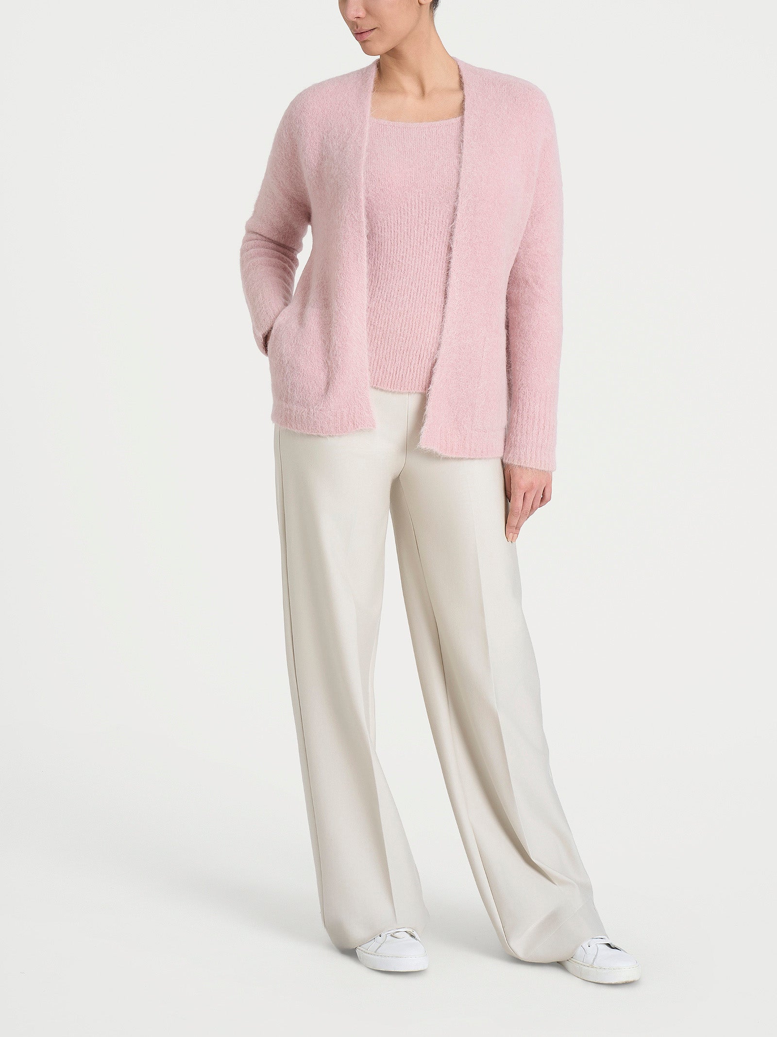Ragno Merino Soft Cardigan Misto Alpaca cardigan Cameo Rose