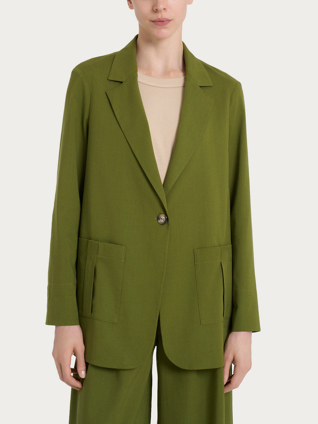 Ragno Super Natural blazer destrutturato Sphagnum fresco