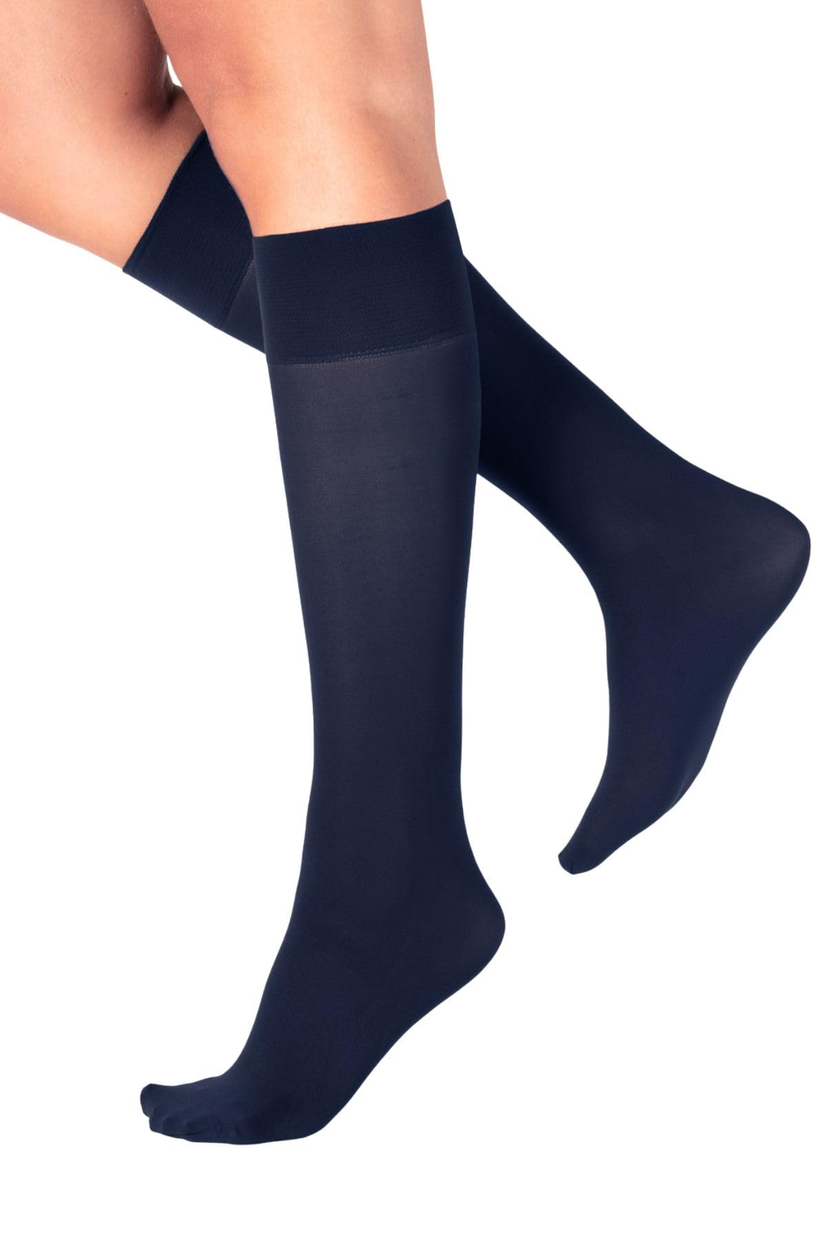 Lady C 50 Denari gambaletti donna 3 paia blu coprente