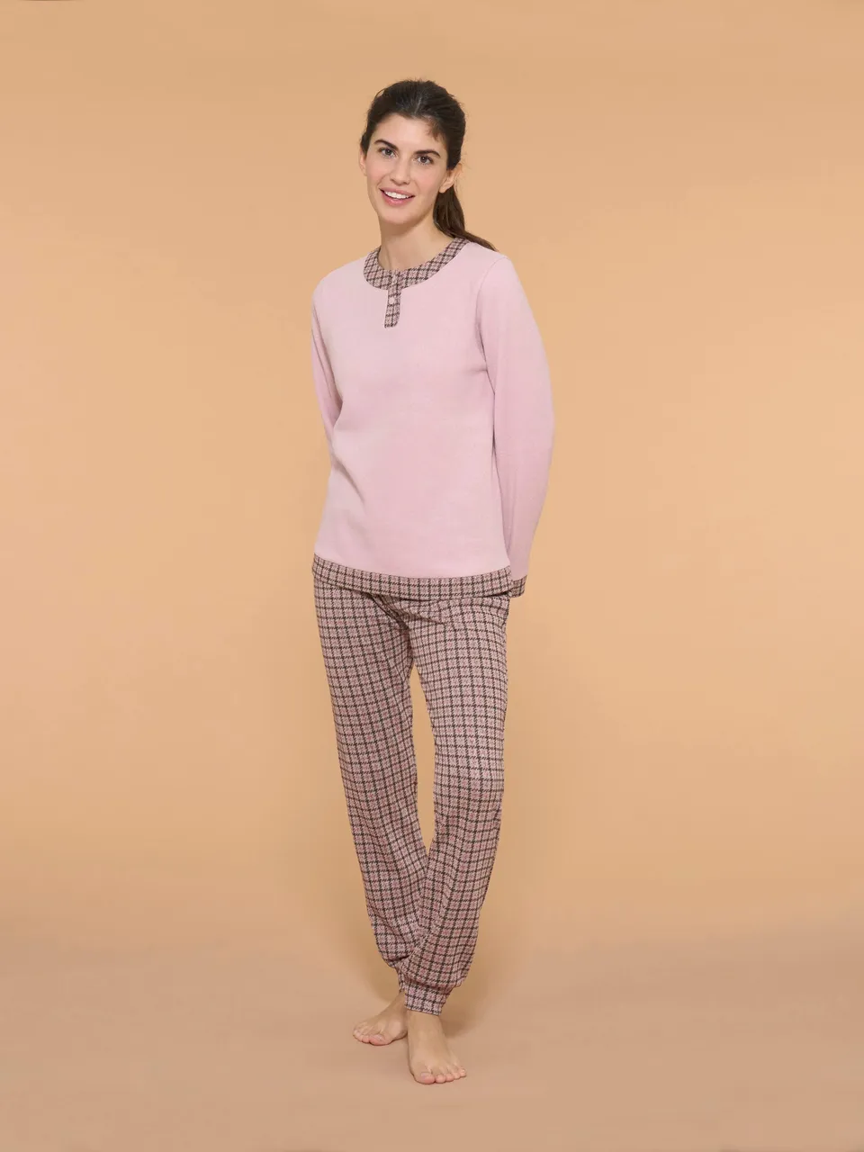 Ragno pigiama serafino pied de poule Fant. Gloss caldo