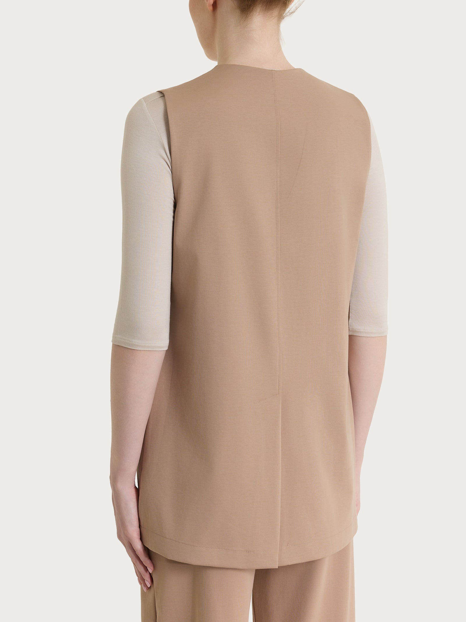 Ragno Compact Light gilet aperto Warm Taupe tasche