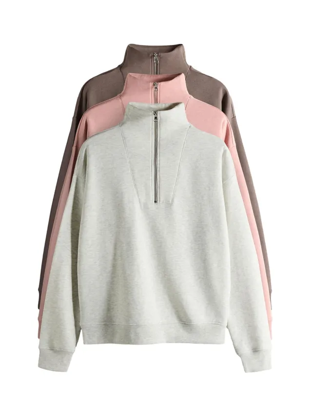 The Set felpe donna collo alto mezza zip 3 pezzi