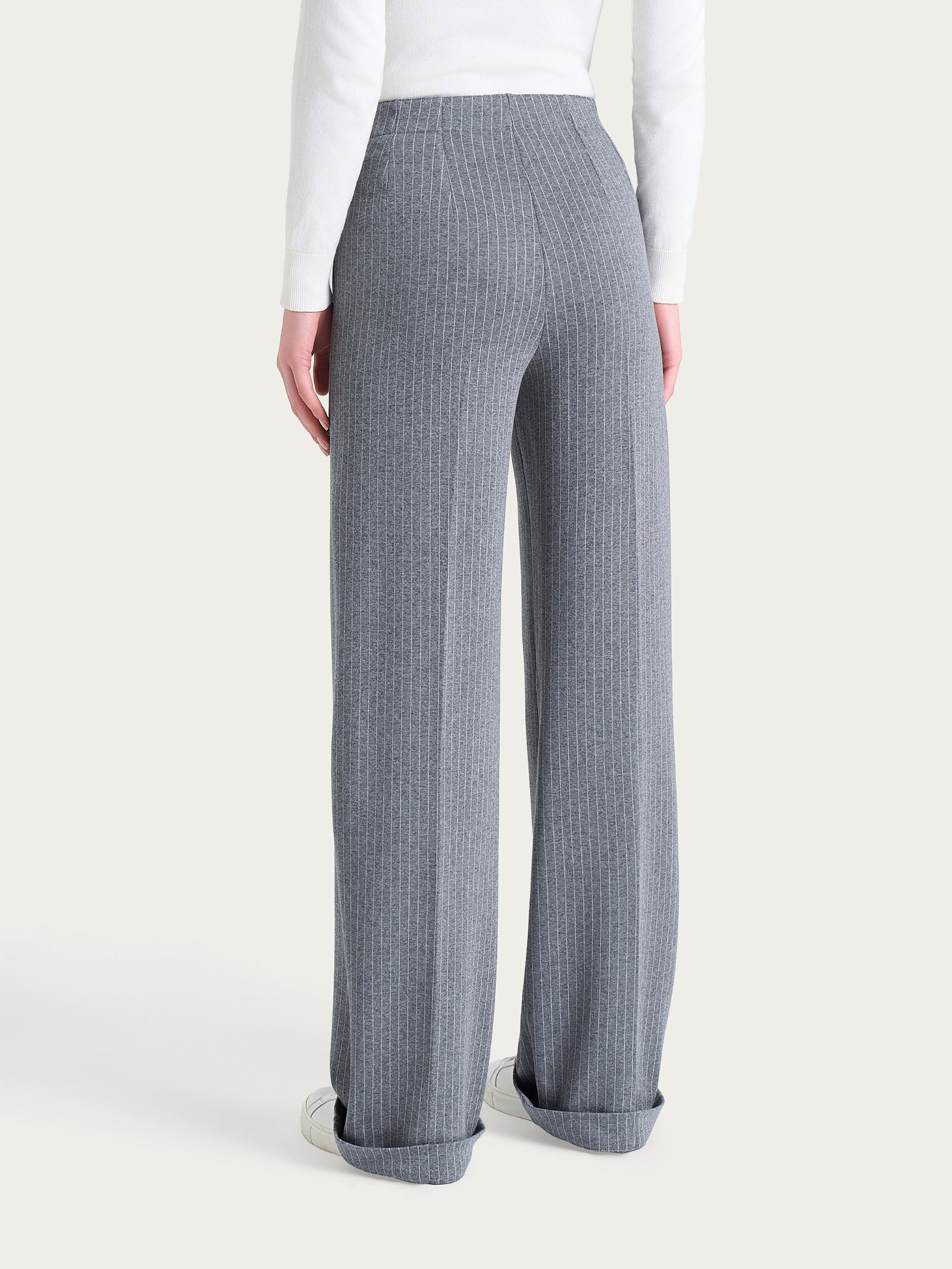 Ragno Eco Jacquard pantalone gessato ardesia melange