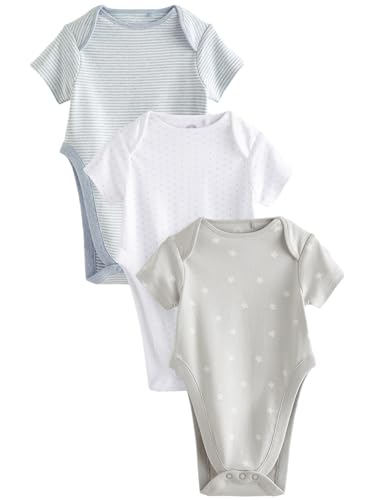 Next Body Manica Corta Neonato 3 Pezzi 74-80 Cotone