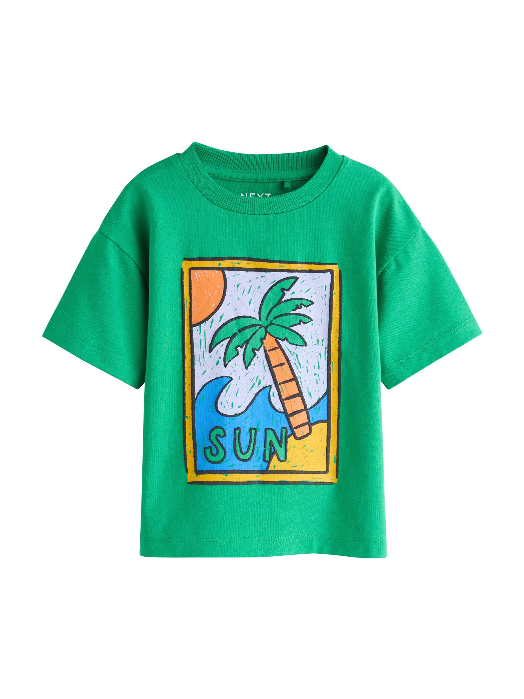 Next T-Shirt Bambino Manica Corta 92-98 4 Pezzi Grafica