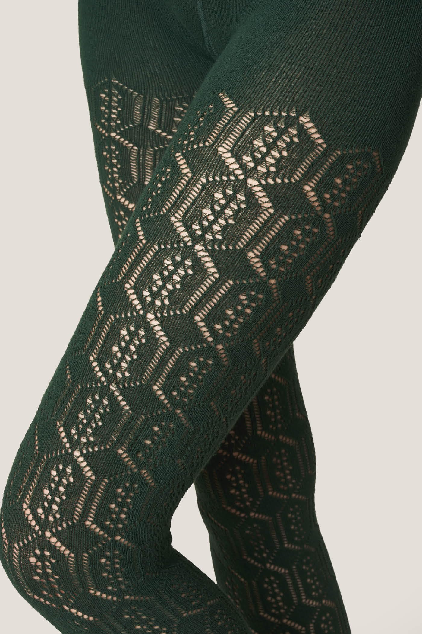 Goldenpoint collant traforato geometrico in cotone