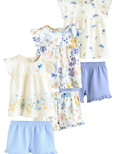Next magliette con volant e shorts neonata 80-86 6 pezzi