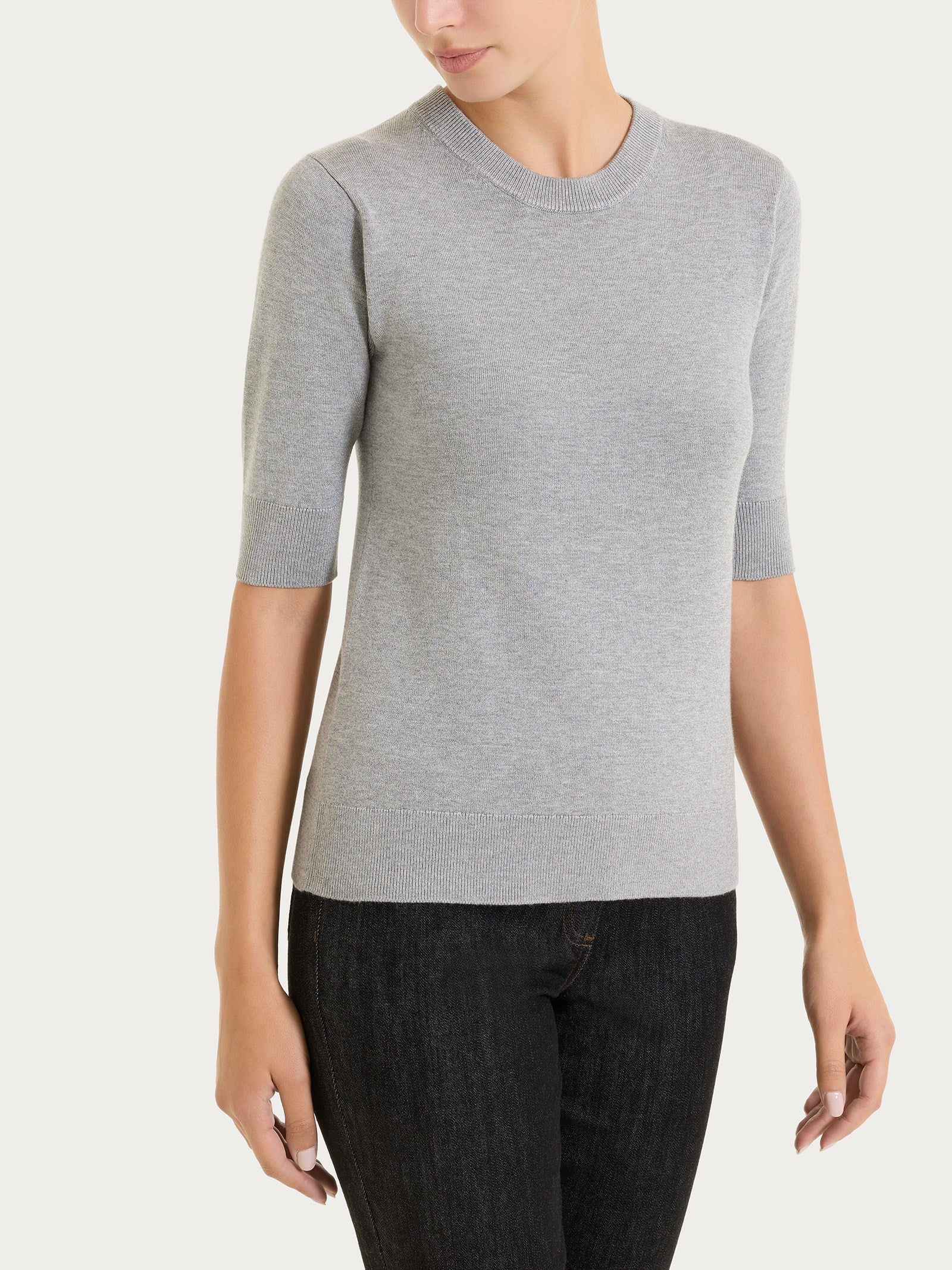 Ragno Four Seasons Maglia Girocollo Manica Corta Grigio Mel.