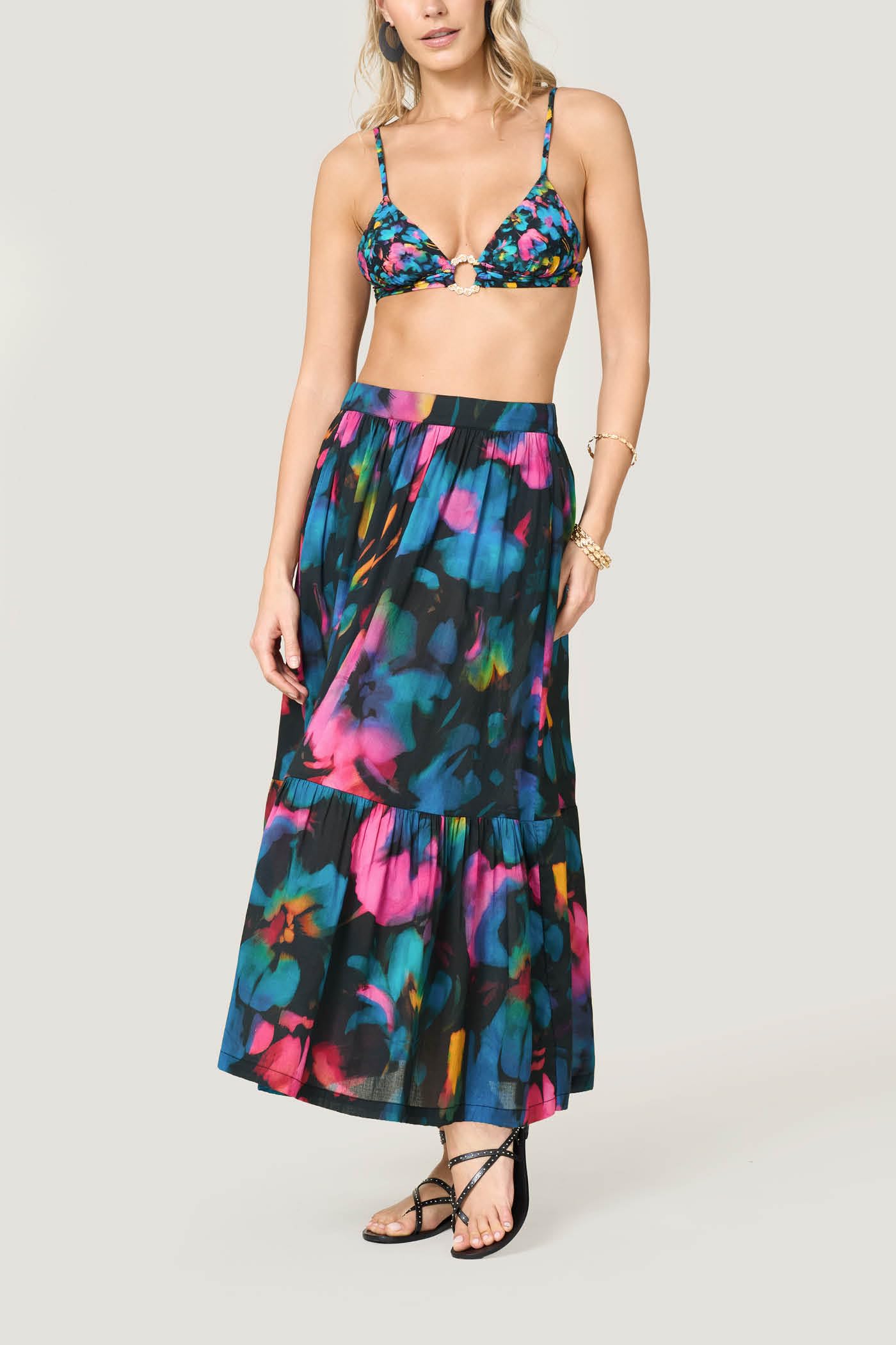 Goldenpoint Waterpop Pareo Mare Lungo Cotone Fantasia Astratta
