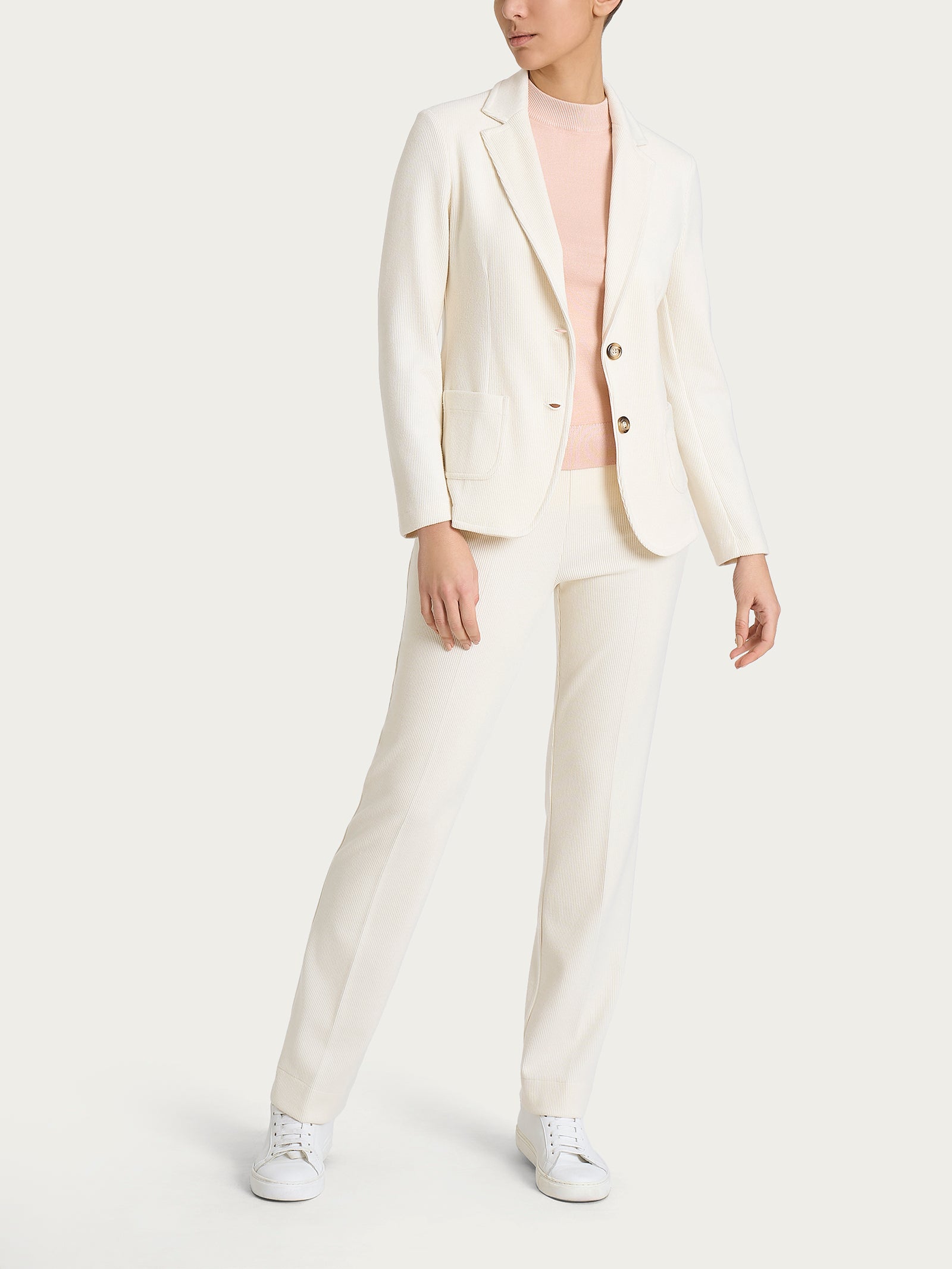 Ragno Velvet Blazer Due Bottoni Avorio regular caldo