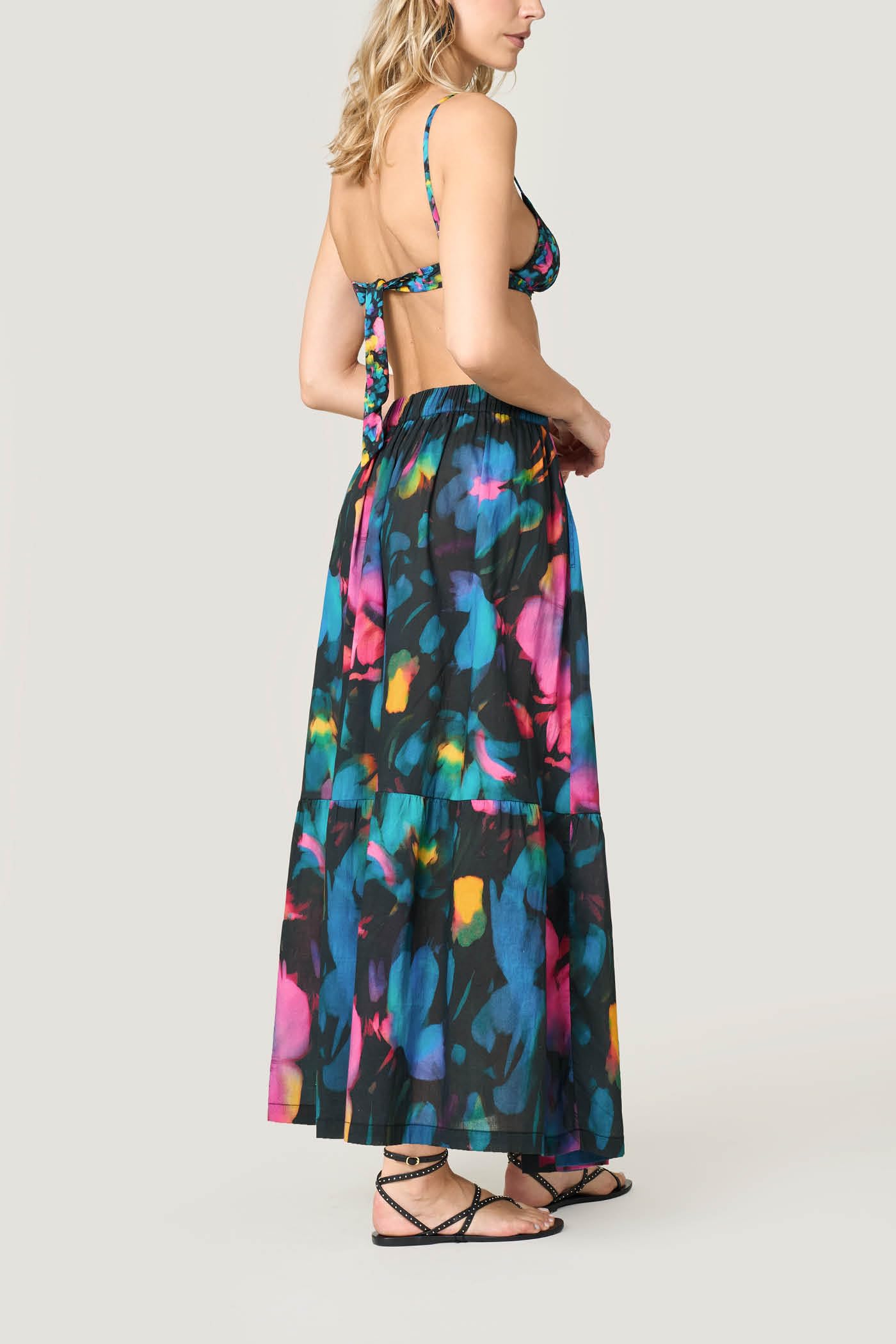 Goldenpoint Waterpop Pareo Mare Lungo Cotone Fantasia Astratta