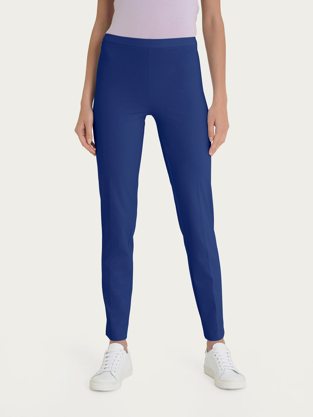 Ragno Compact Light Pantaloni Sigaretta Spacco Blueberry