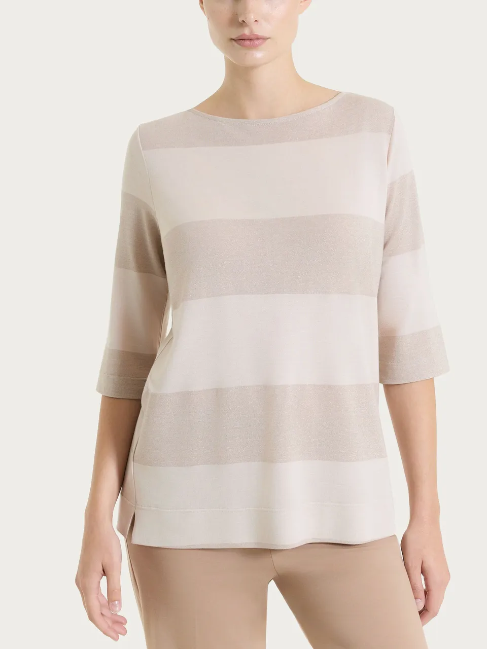 Ragno Summer Light maglietta barchetta Almond Peach lurex