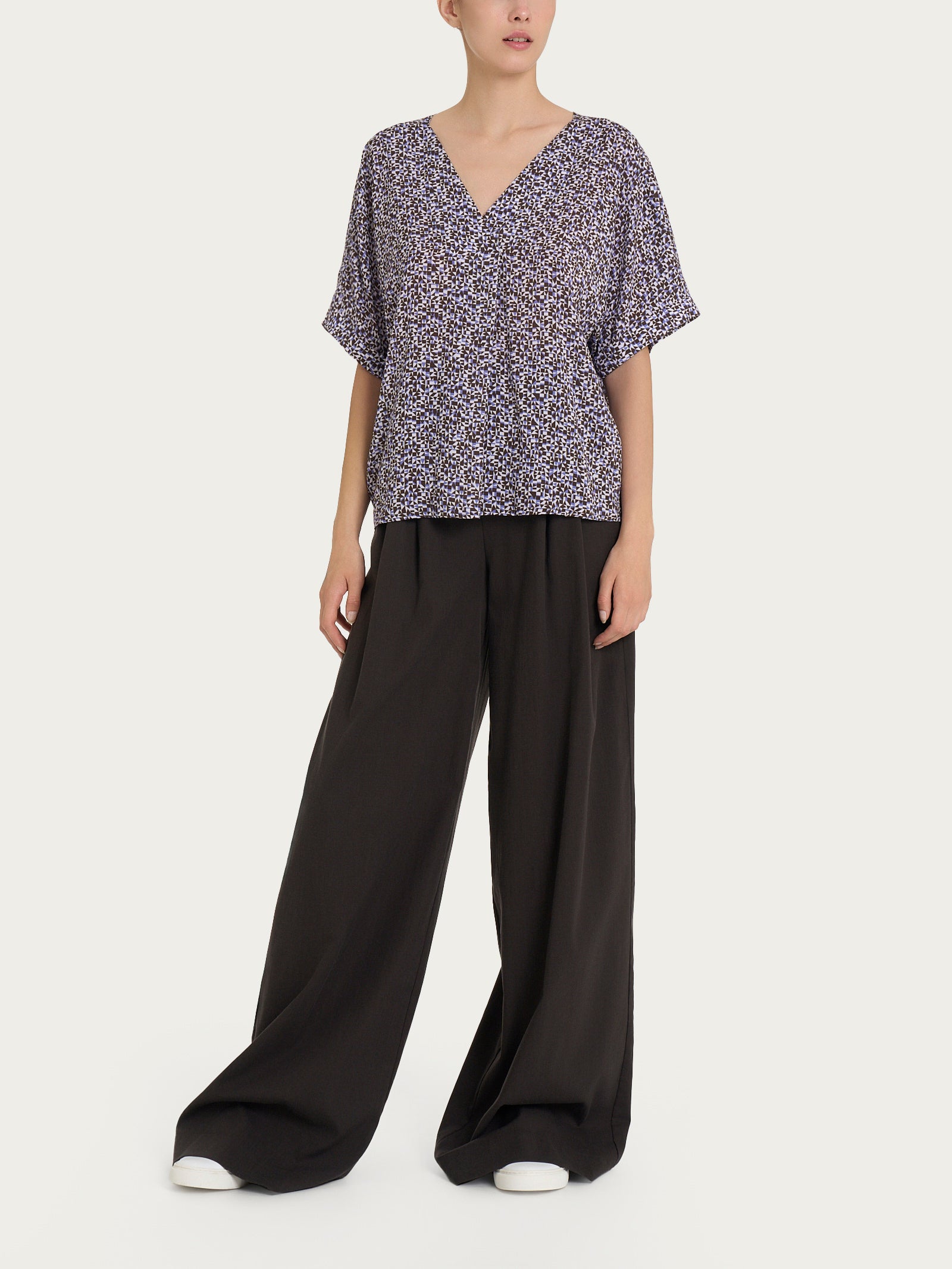 Ragno Ecoseta Blusa manica kimono Fant. Thistle