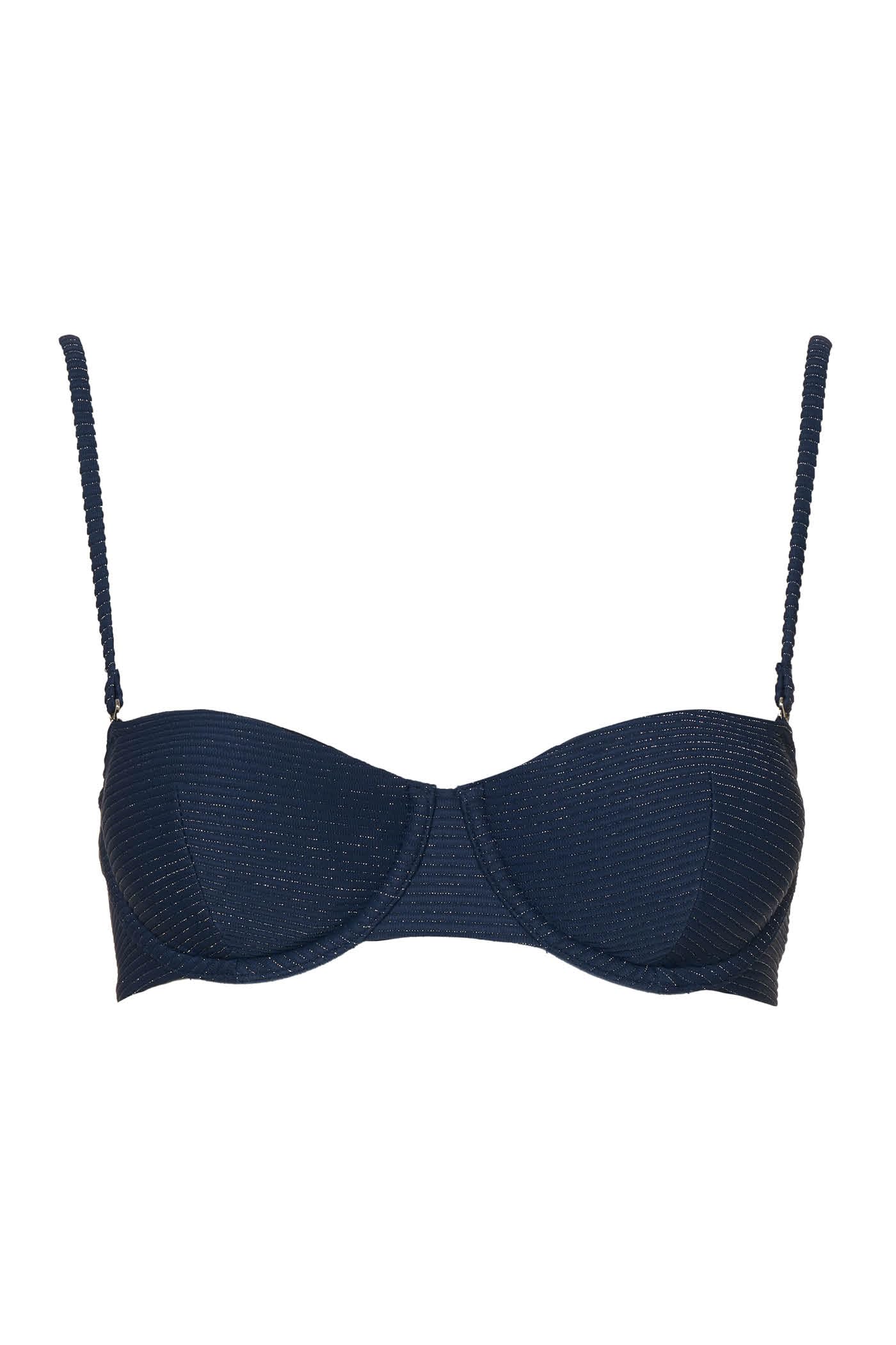 Goldenpoint Costina Lamè top bikini balconcino ferretto