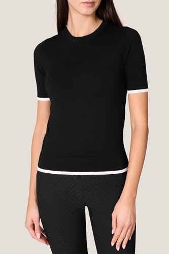 Goldenpoint Maglia Girocollo Manica Corta Misto Viscosa donna costine