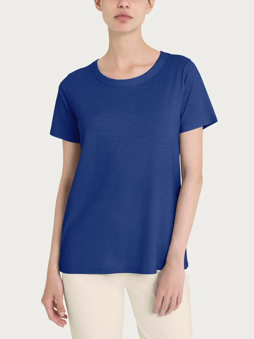 Ragno Jersey Cotone Maglietta Girocollo Blueberry