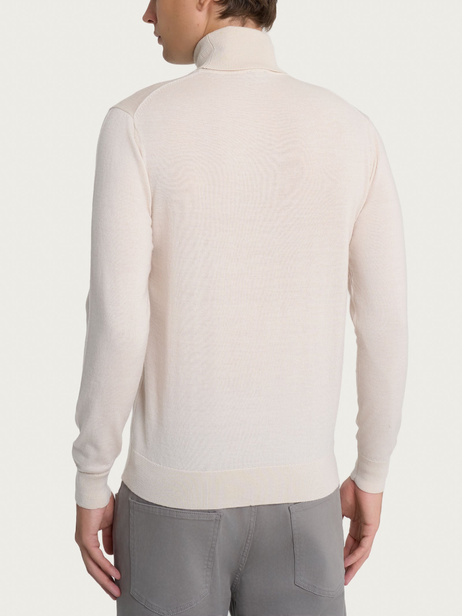 Ragno Merino Soft Dolcevita Uomo Lana Champignon