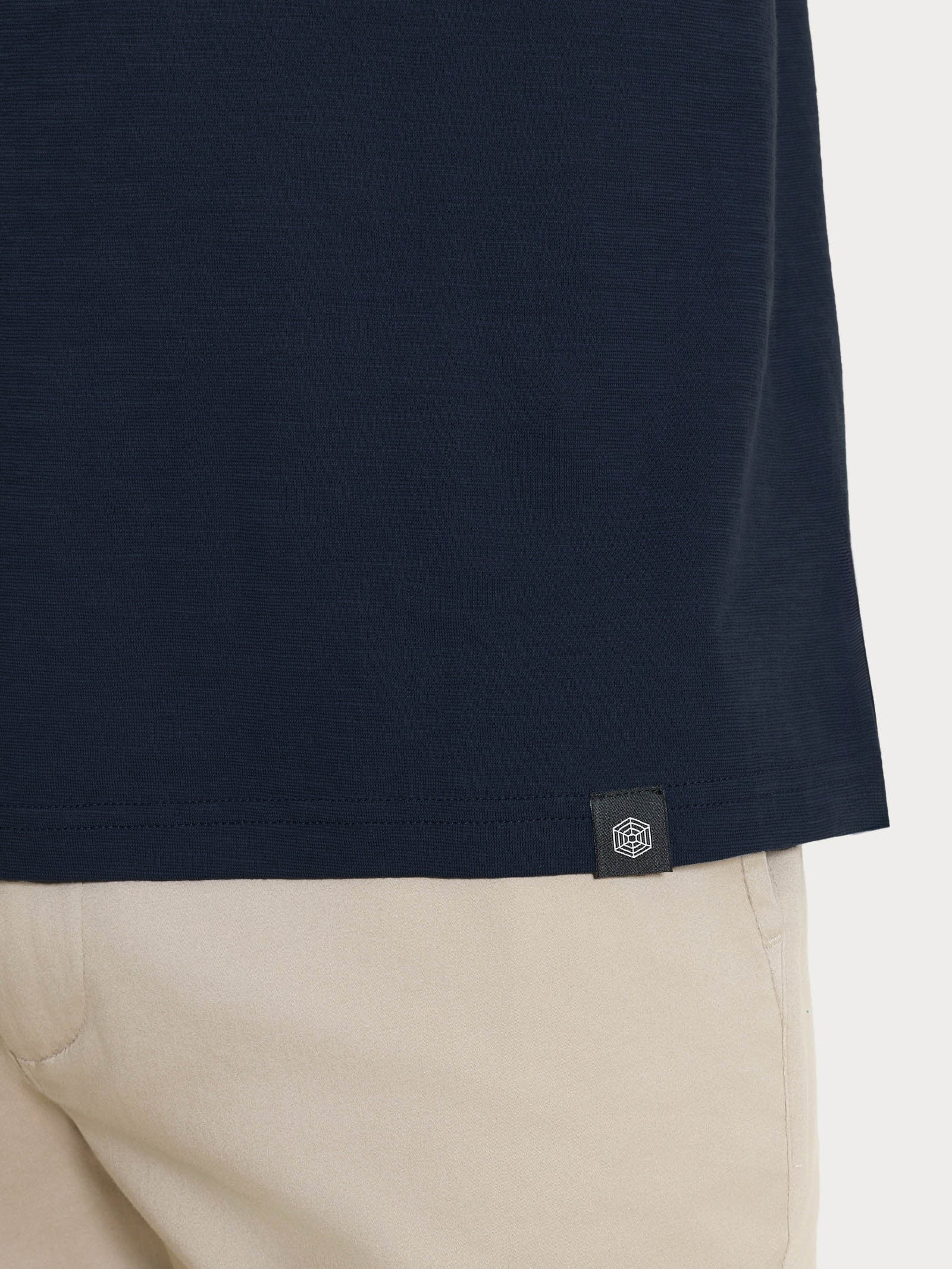 Ragno Polo Uomo Cotone Slub Jersey Blu tinta unita
