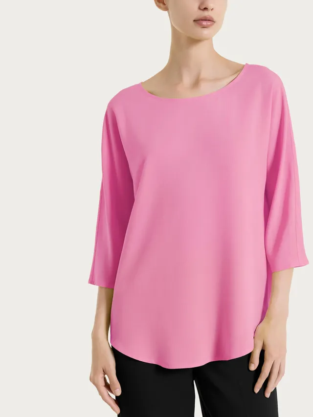 Ragno Voile Stretch blusa cashmere rose manica 3/4