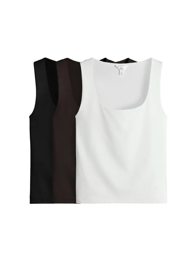 Geo Next The Set Canotta Scollo Quadrato 3 Pezzi Morbida