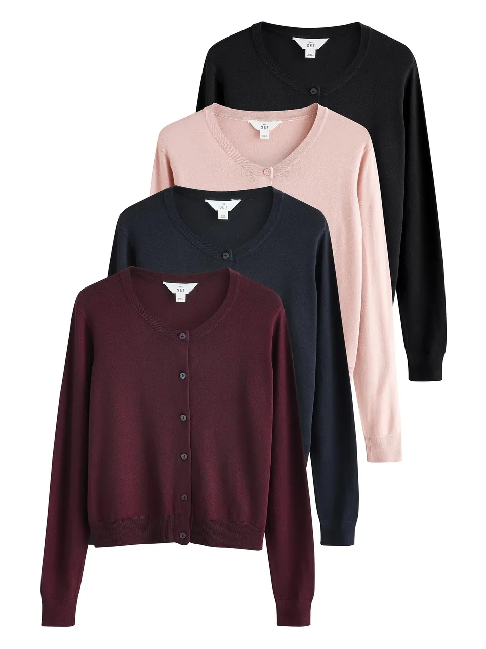 The Set cardigan sottili con bottoni 4 pezzi maglia leggera