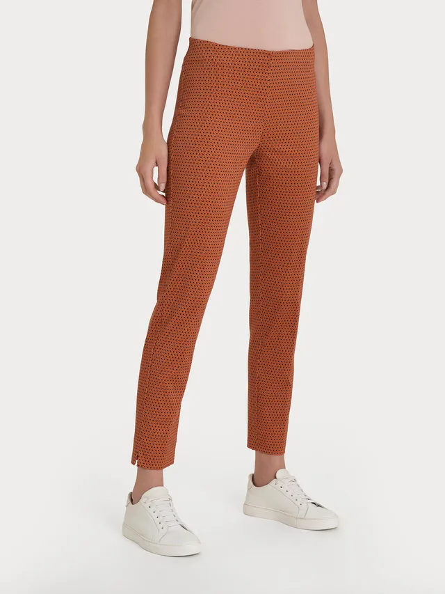 Ragno Satin Power pantaloni capri rosso fantasia spacco
