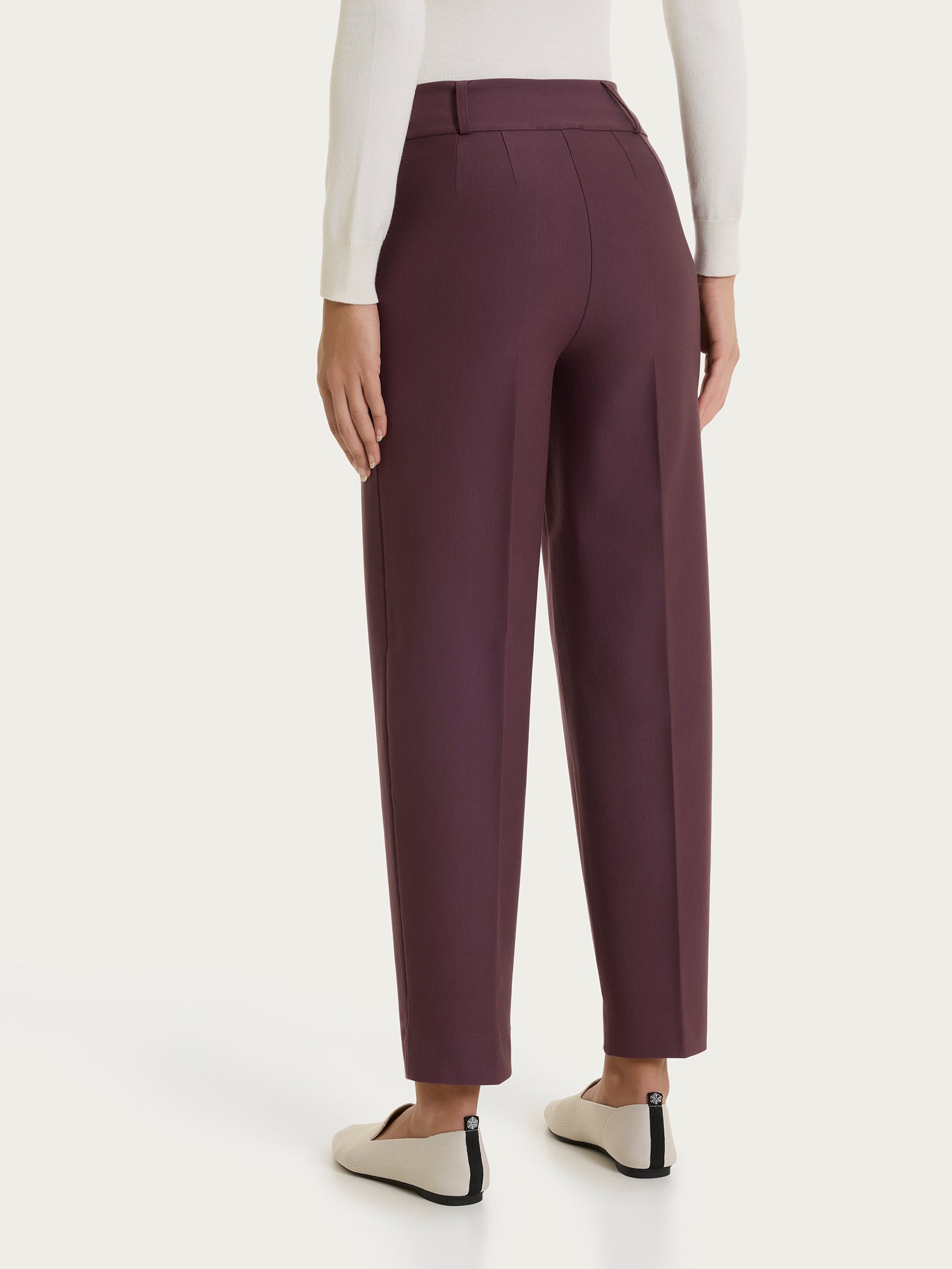 Ragno Compact pantalone a carota donna viola Huckleberry